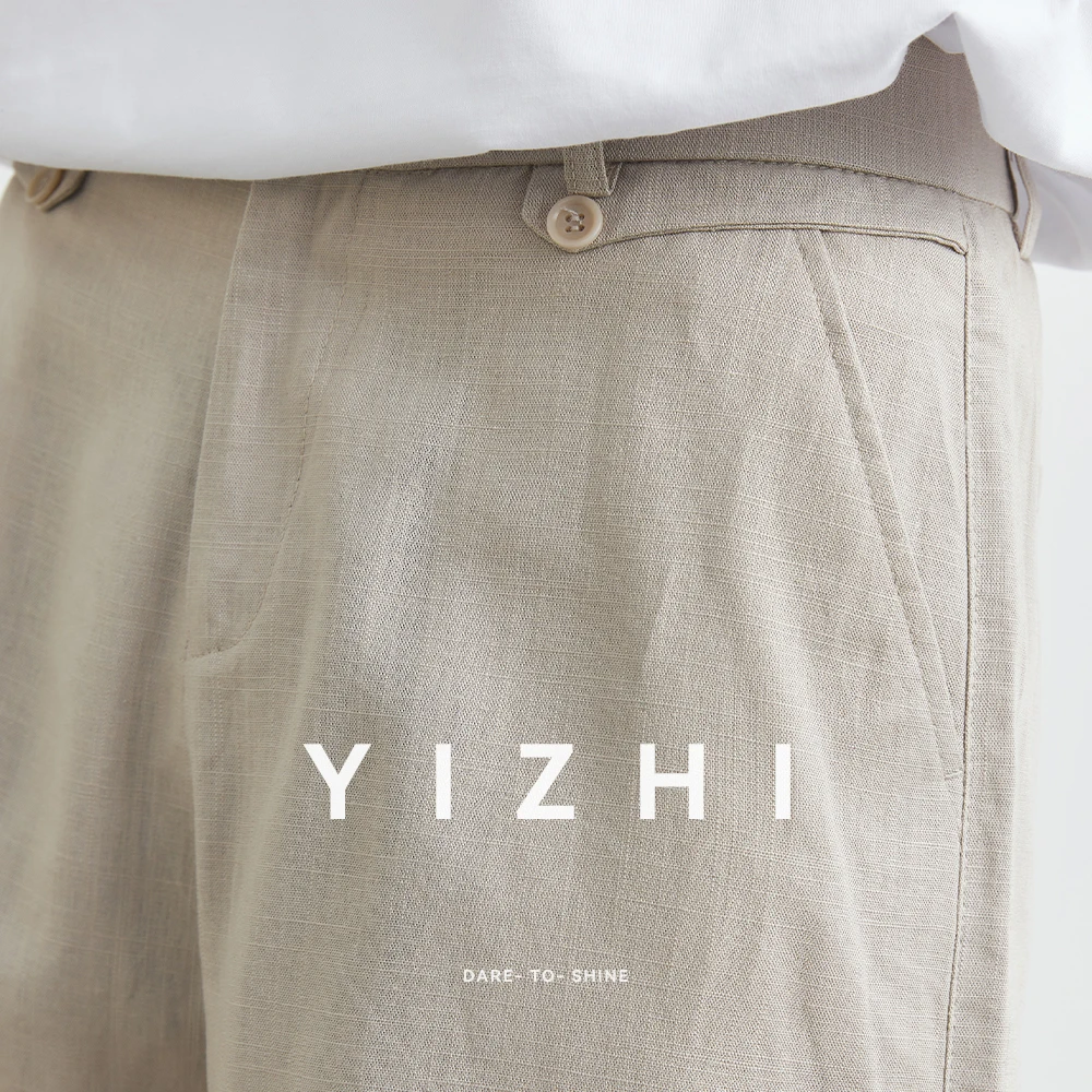 2025 Summer New Men's Lyocell Tencel Casual Shorts Loose and Comfortable Linen Shorts Slim Fit Retro Men's Shorts Clothing