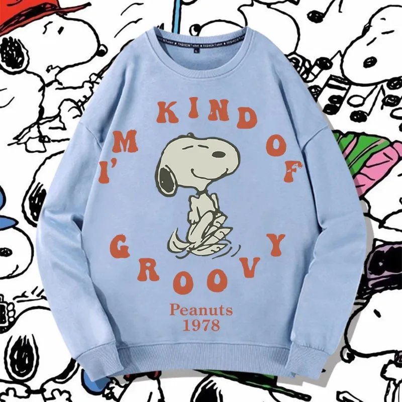 

Snoopy Joint Fashion Brand Crewneck Hoodie Men Japanese Animation Around The Trend Of All Boys Clothes Autumn