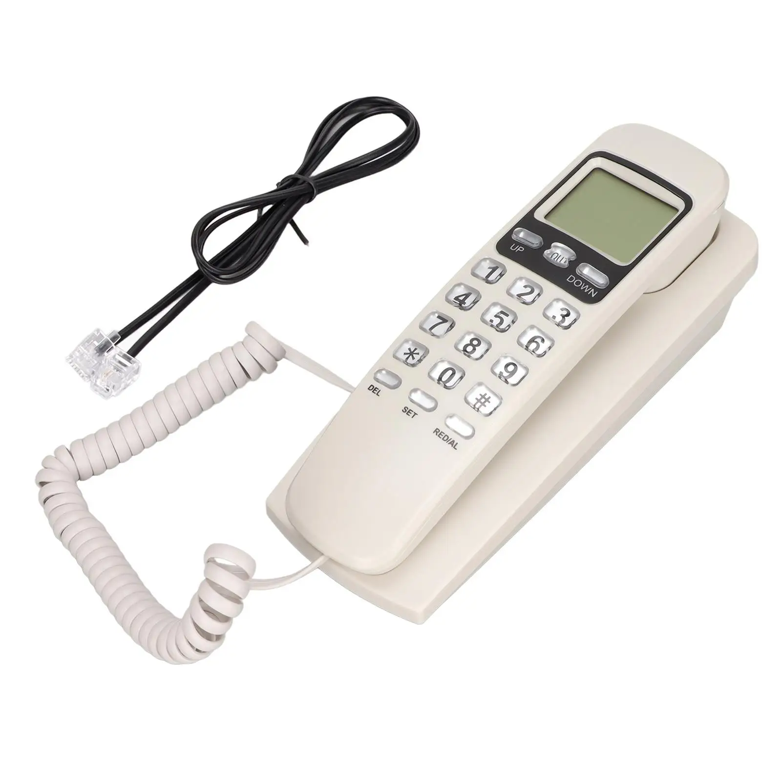 KXT777CID Corded Wall Phone with LCD Calendar Display, Landline Telephone for home