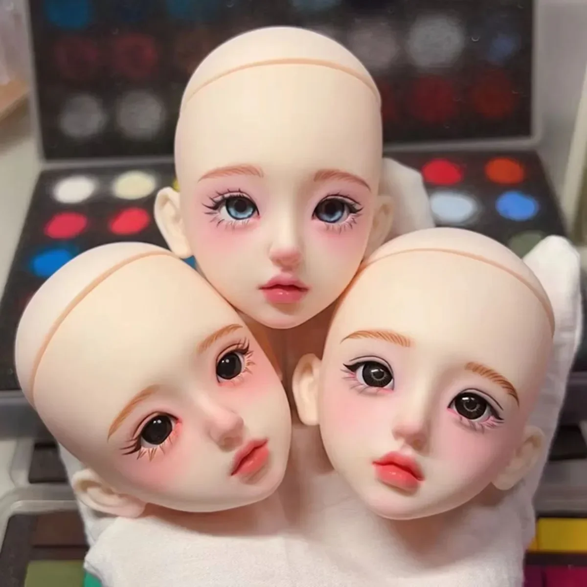 New Arrival 1/6 Head with Makeup for 28cm Girls Doll Accessories Open Head Dress Up Toys