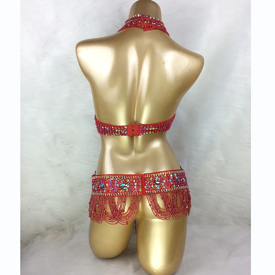 اكسسوارات الرقص الشرقي حمالة صدر مثيرة وحزام الخصر سلسلة للنساء البالغات مرحلة الأداء كرنفال قطاع أداء الرقص