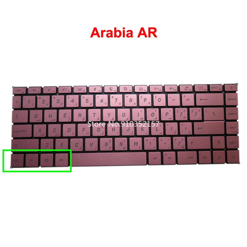 

Laptop Backlit Pink Keyboard For MSI Prestige 15 A10SC P14 P15 A10 10th Modern 15 A10M Prestige 14 A10SC A10RB A10RAS A10RBS