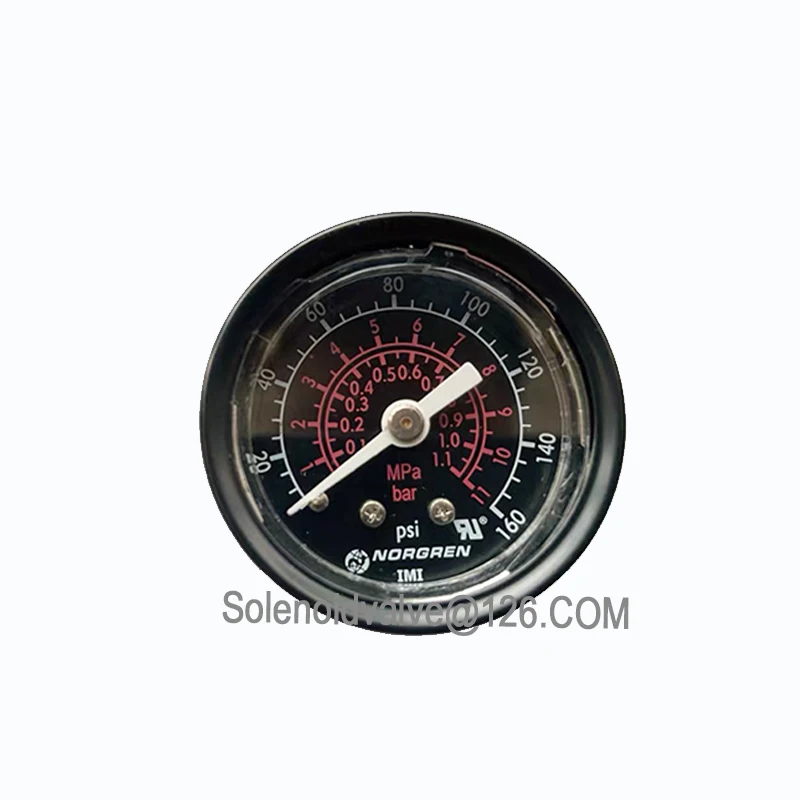 NORGREN Pressure Gauge 0-10Bar 0-6Bar 0-4Bar 1.0MPA 160PSI Outer Diameter 40MM 50MM Air Source Components Piezometer