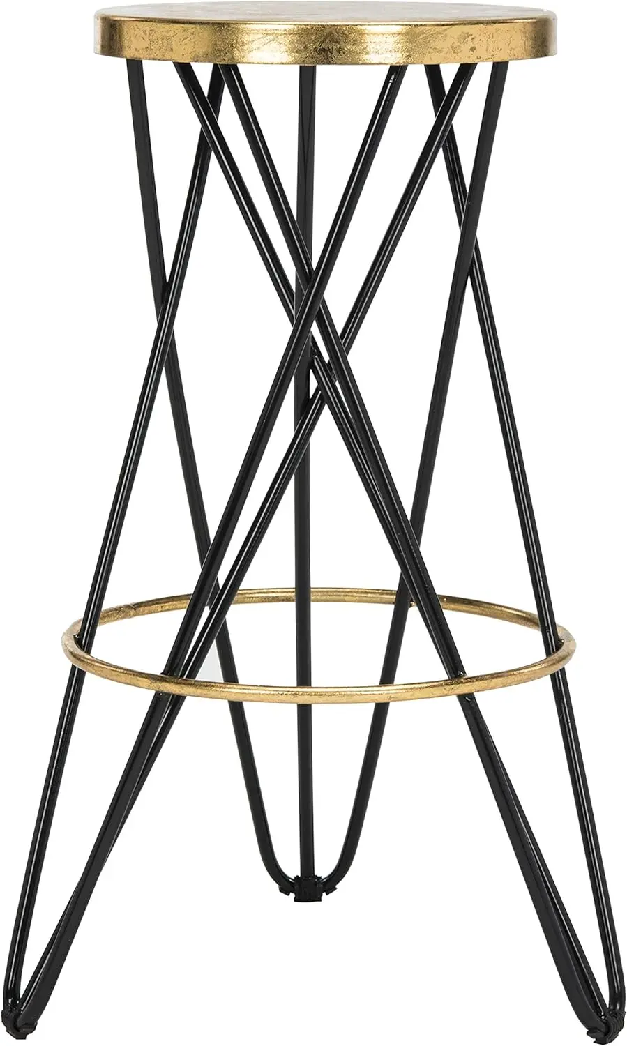 Lorna Bar Stool, Black/Gold