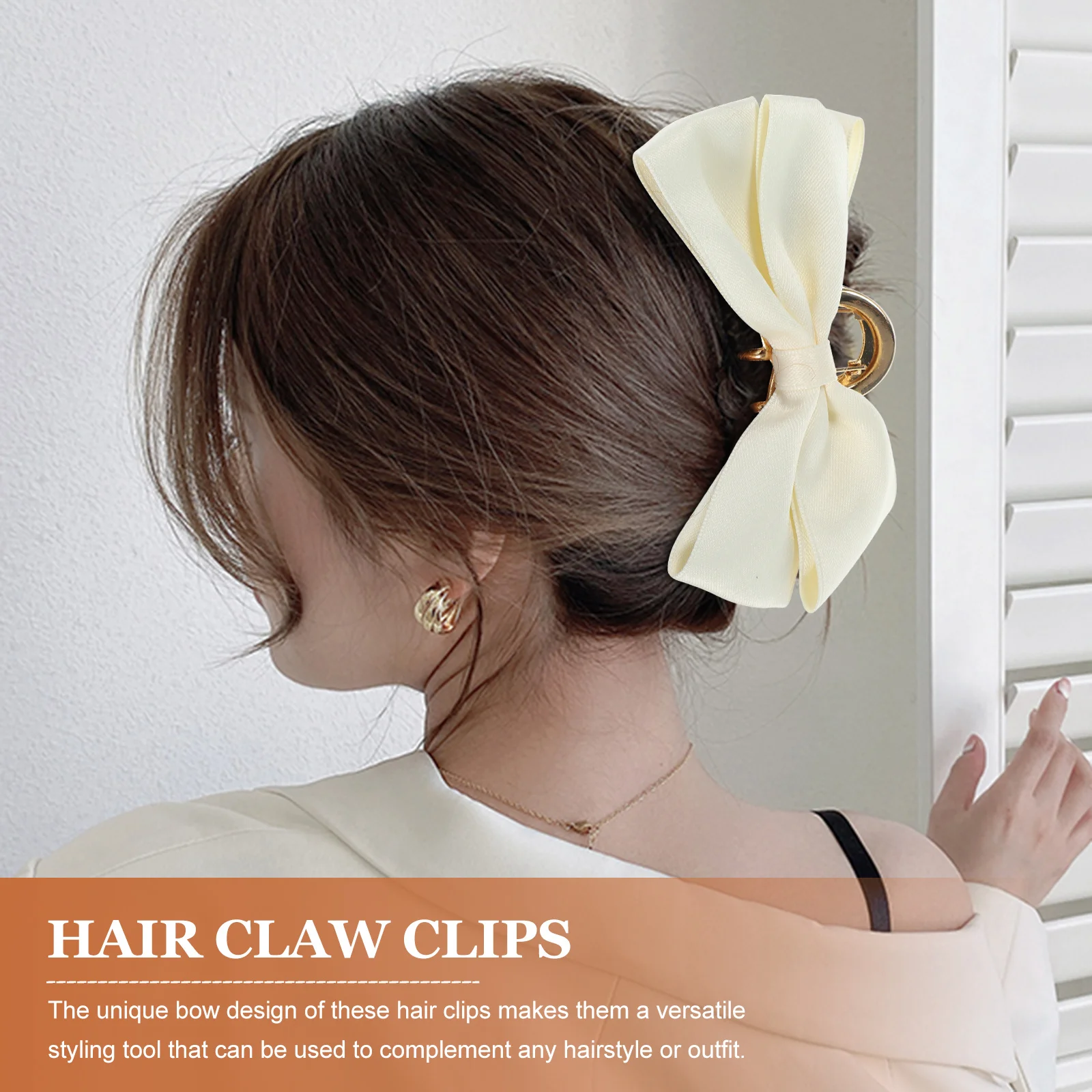 

2 Pcs Hair Clip Bow Womens Bows Claw with Accessories Clips for Bowknot Jaw