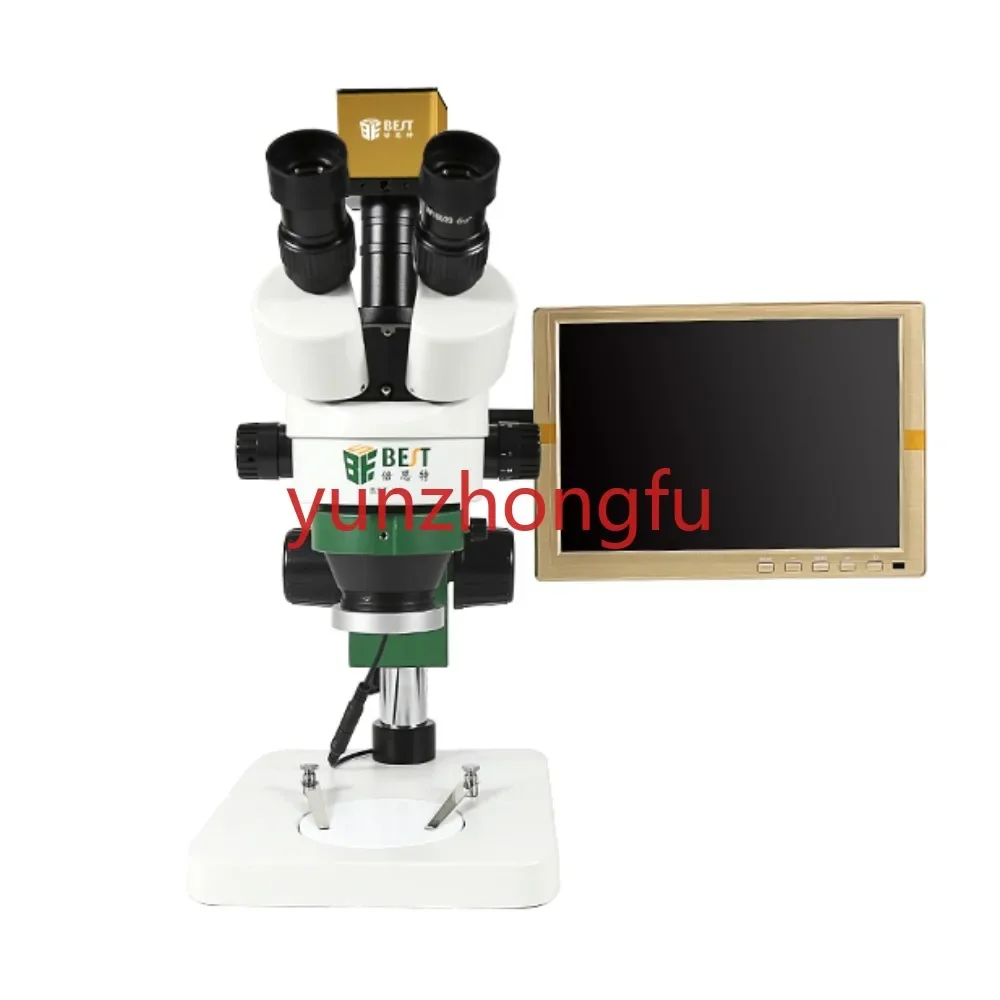 BEST X6II 7X-45X Digital Zoom Repair Mobile Phone PCB Inspection Stereo Trinocular Microscope With Camera