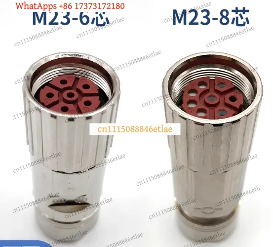 k3 1Pcs M23 Servo Power Connector, 6-Pin Shielded Plug Replacement for S120 Drive (0LU00)