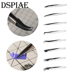 DSPIAE AT-TZ HG Angled Tweezers Industrial Tweezers Anti-static Antimagnetic Heat Resistant Modeling Hobby Craft Tools Accessory