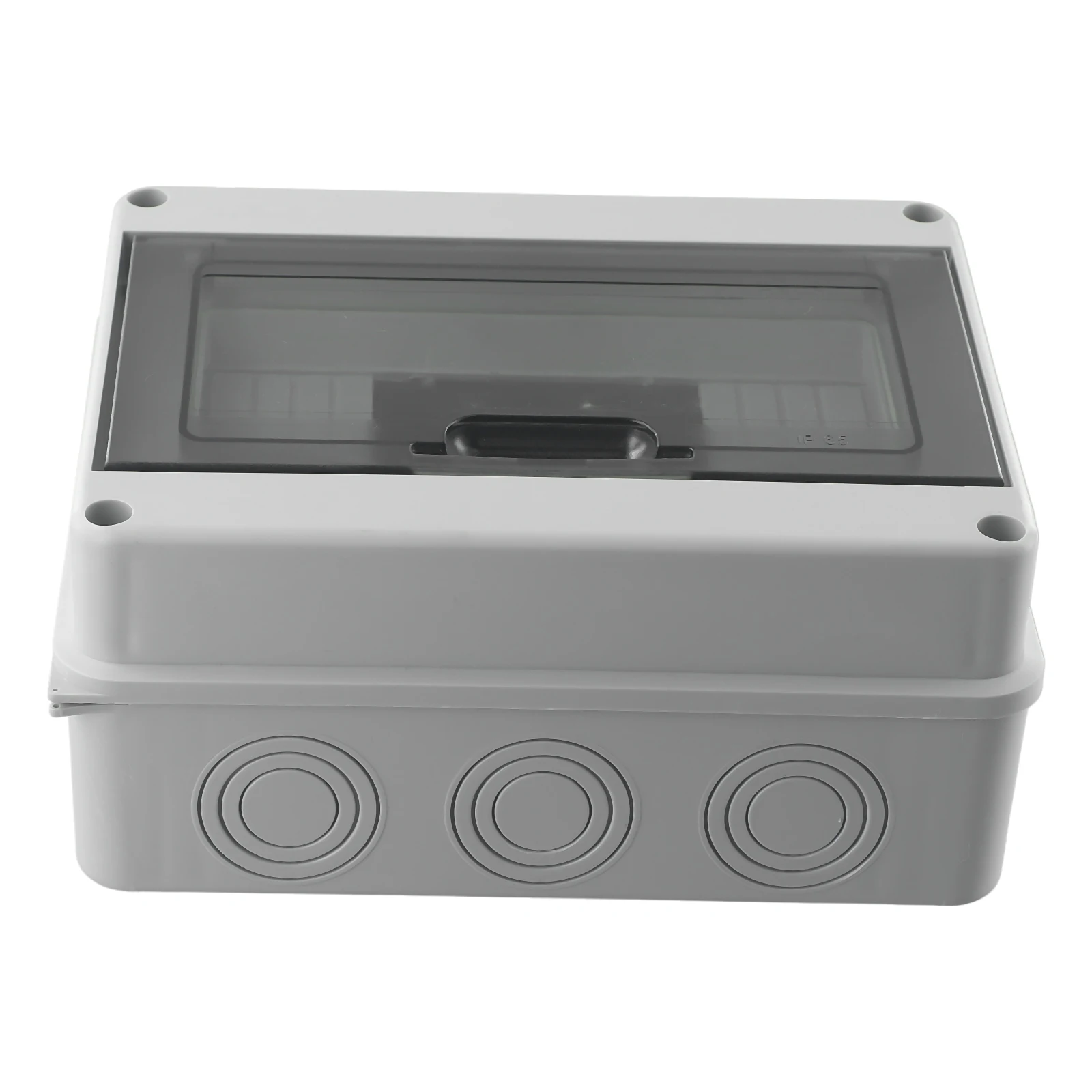 Efficient Waterproof Distribution Box for Residential and Industrial Use 1 Row 8 Modules Transparent Door IP65 Protection