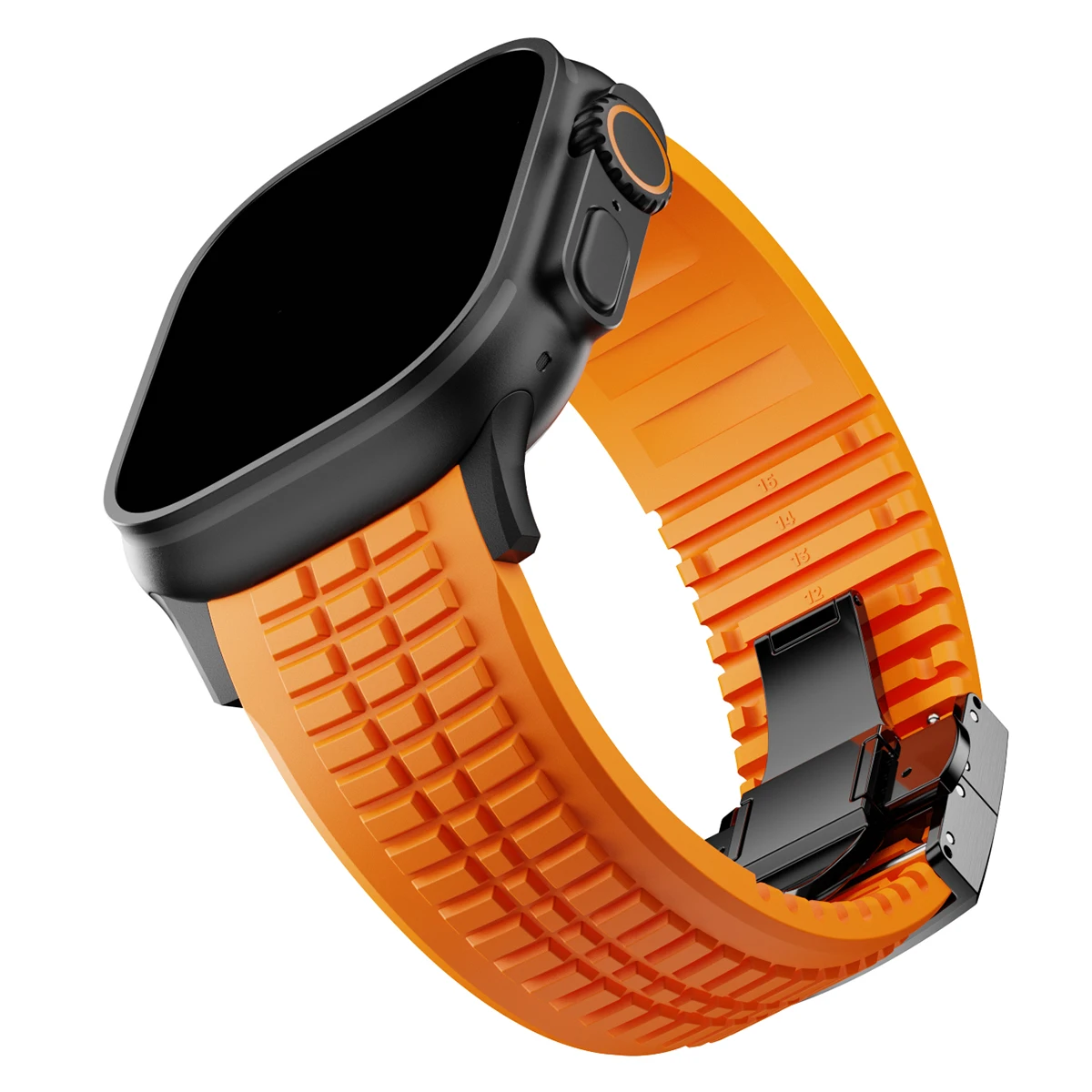 Sport siliconen band voor Apple Watch Ultra 2 49 mm 46 mm 45 mm 44 mm Luxe metalen armband voor iWatch-serie 10 9 8 7 6 5 4 Se-band