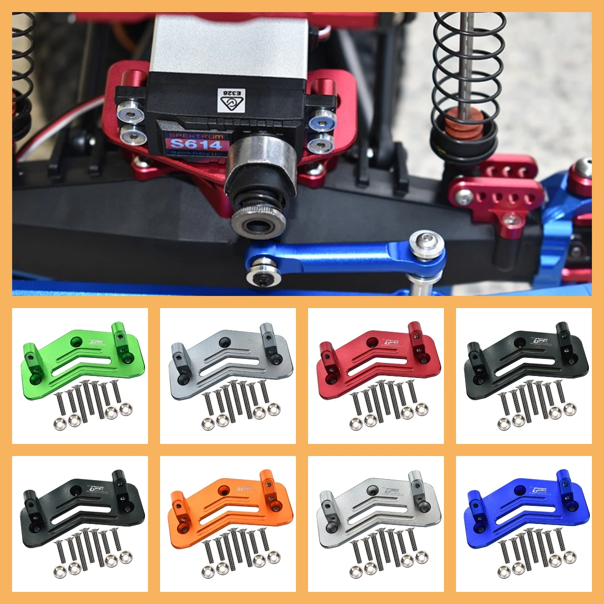

GPM Aluminum Servo Mount For LOSI 1/8 LMT 1.0/2.0 Truck-LOS04028