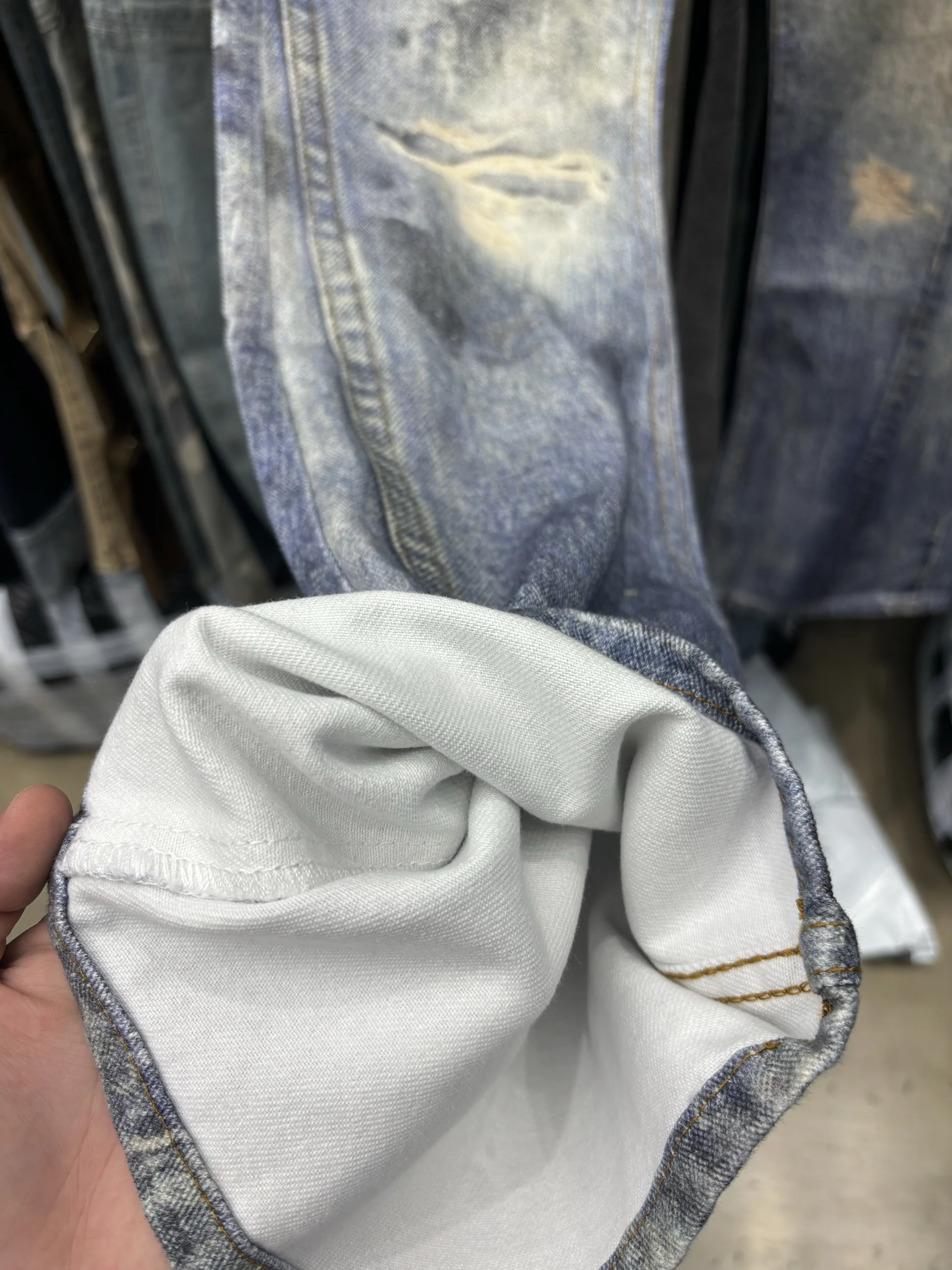 الطباعة الرقمية ثلاثية الأبعاد الرجال الجينز الأزرق وصمة عار الرجعية Waed مايكرو متوهج كلينفيت التخسيس السراويل الطويلة عادية الشباب القطن الدنيم