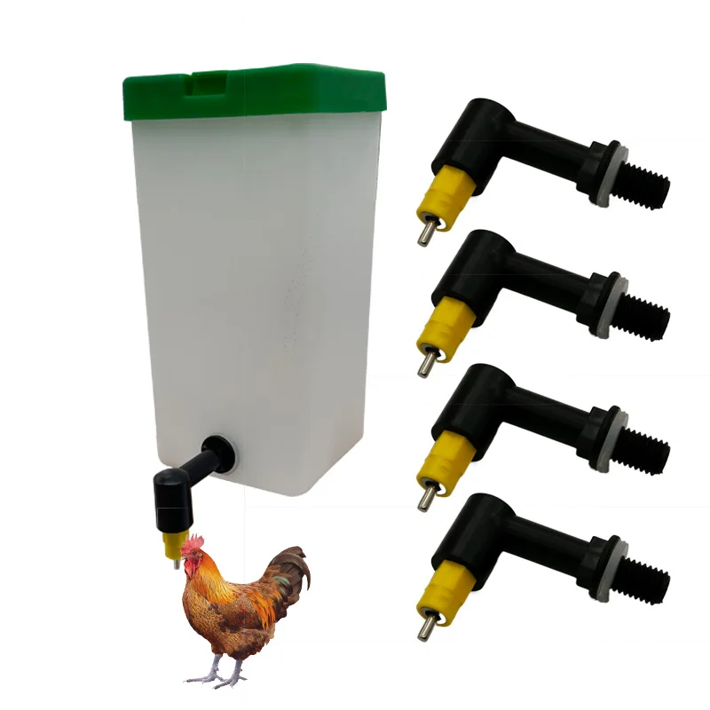 2/4/6 Pcs Chicken Waterer Nipples Drinkers Quail Chicks Turkeys Ducks Poultry Waterer Nipples Leak-Proof Automatic Spring Type