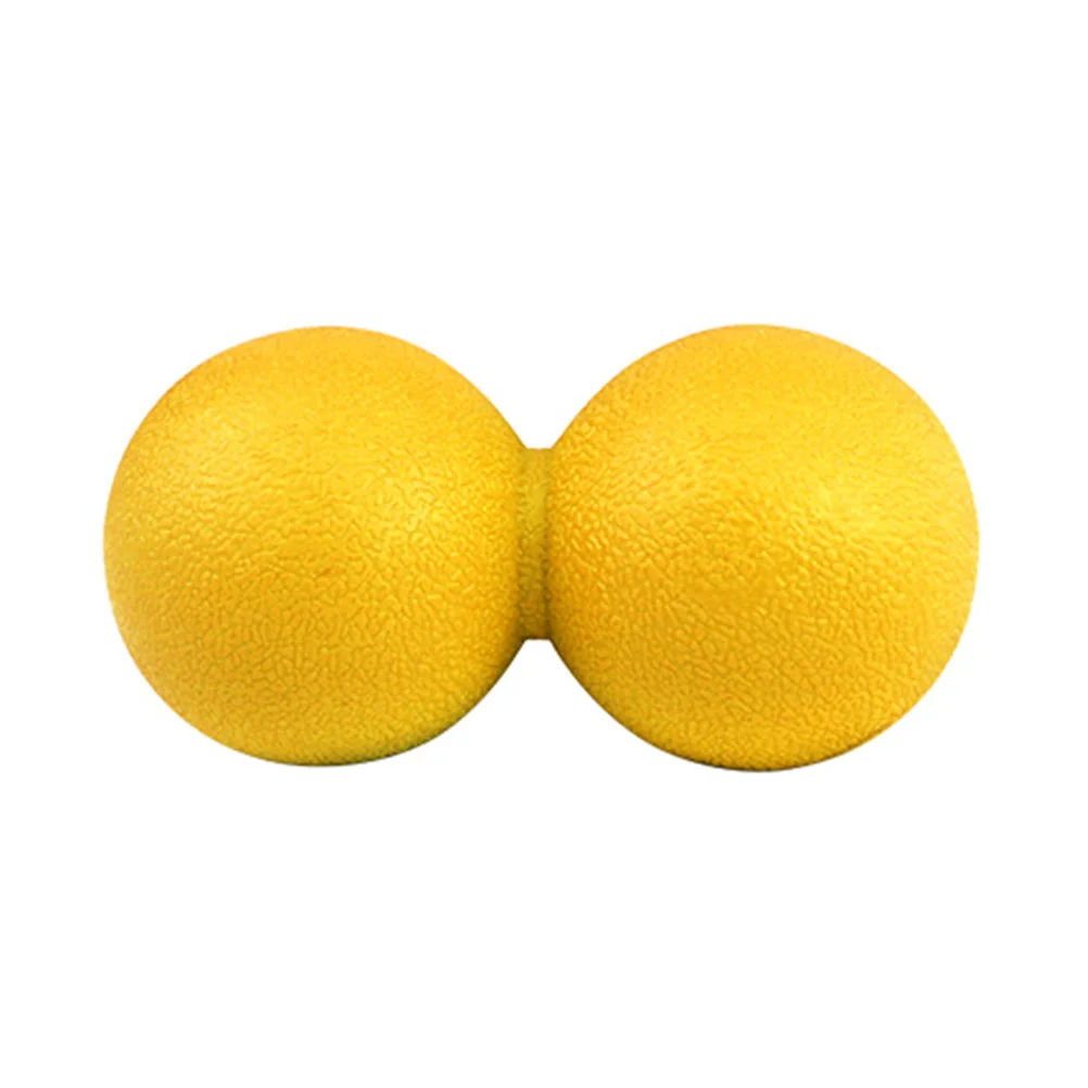 

Peanut Massage Ball Double Lacrosse Yellow for Myofascial Release Muscle Relaxation and Body Pain Relief Foot Massage