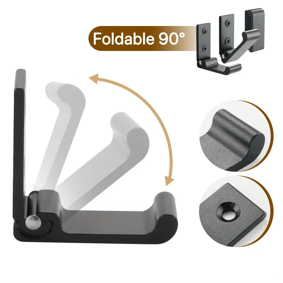 1/4Pcs Hidden Folding Wall Hooks Robe Clothes Hanger Towel Coat Racks Aluminium alloy Hook Key Holder Kitchen Bathroom Organizer