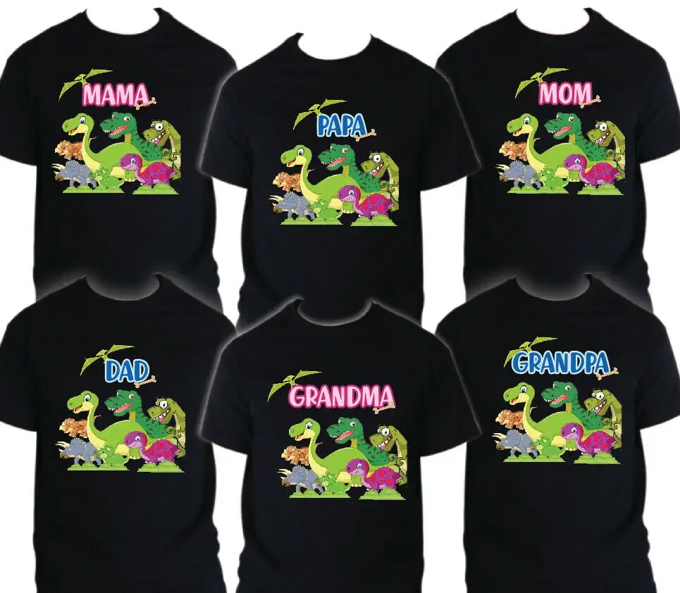 Dinosaur Big Family Birthday Party Matching T-Shirt Family Matching Outfits Dad Mon Baby All Family Member Availible Shirt Gift