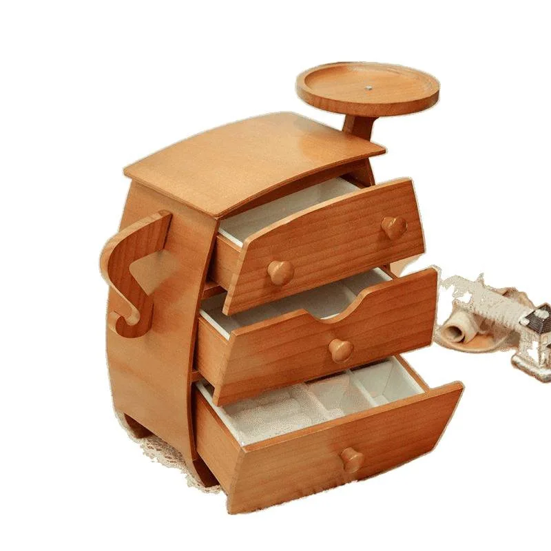 

Jewelry, cosmetics storage box, exquisite solid wood, hand jewelry necklace.