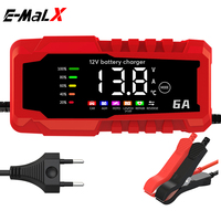 Color Screen Car Battery Charger 6A 12V Car and Motorcycle Battery Charging Device Lead-acid Battery Smart Repair