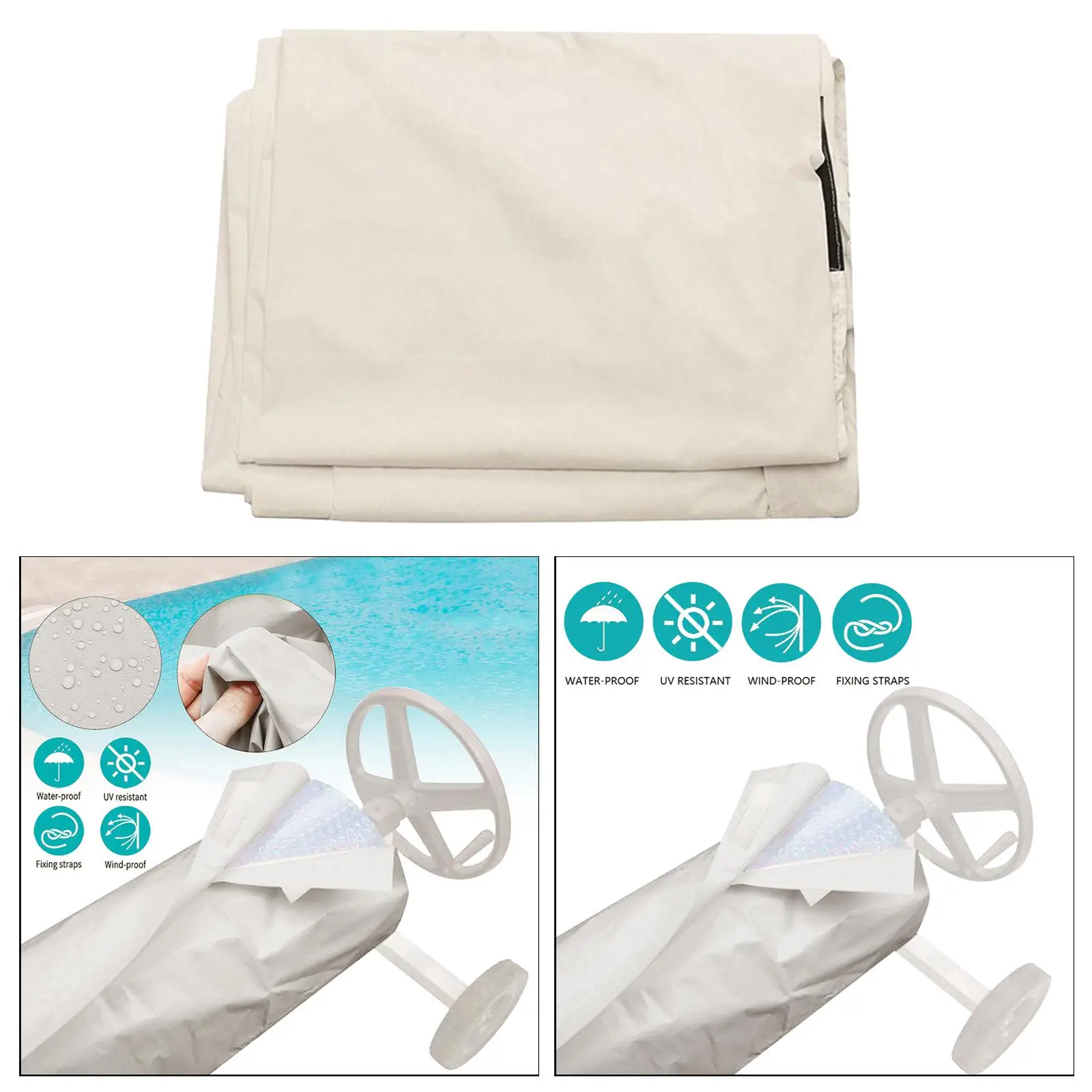 Adjustable solar winder blanket for winter indoor swimming pool
