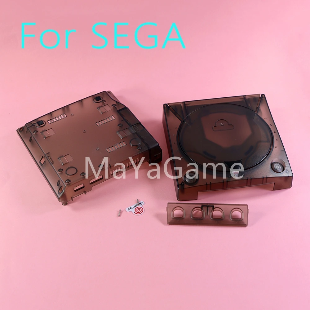 1 conjunto para sega dreamcast dc retro jogo de vídeo substituição escudo plástico translúcido caso console caixas transparentes