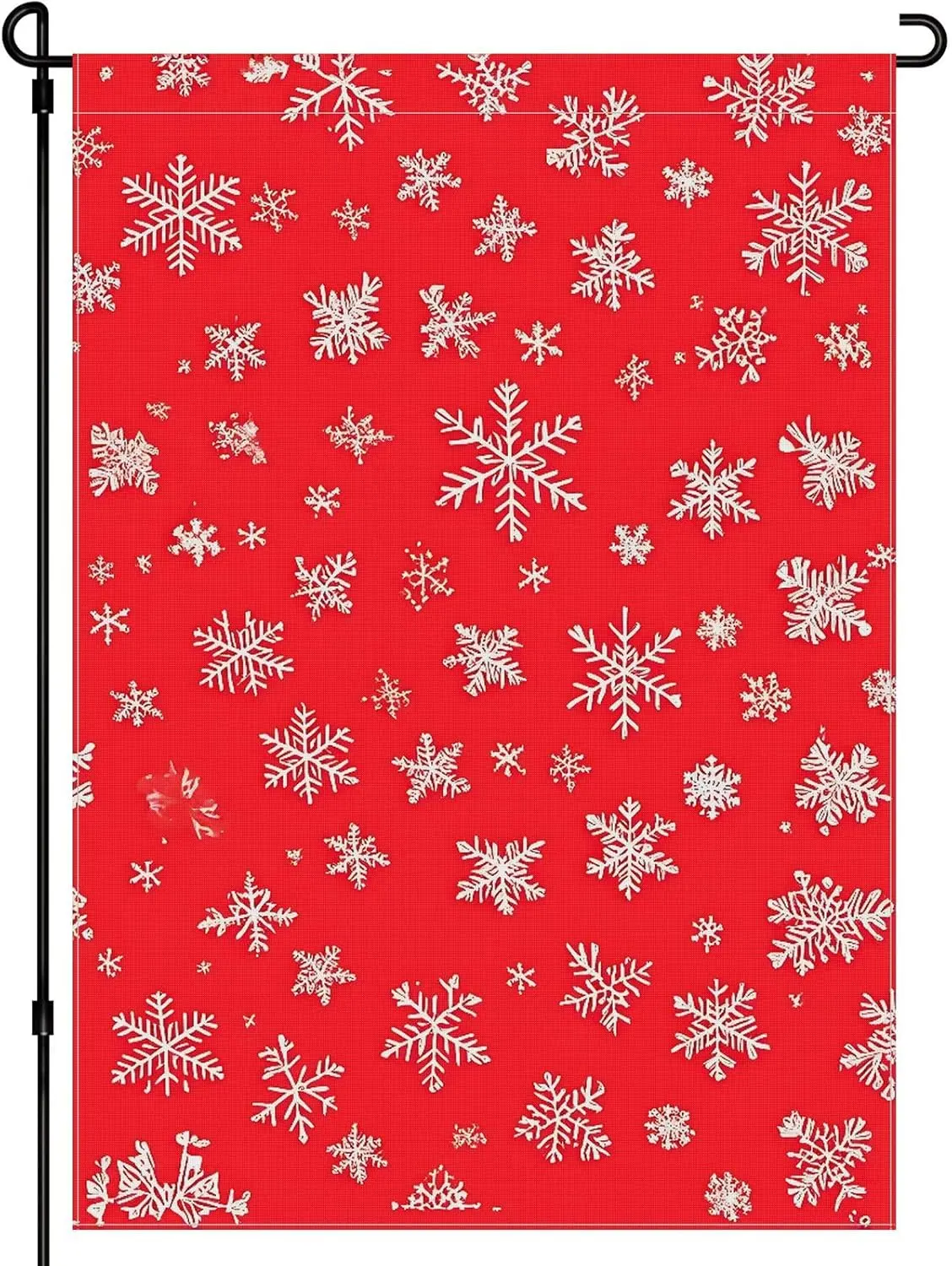 Merry Christmas Garden Flag for Outdoor for House Home Stars Double-Colored Camper Decorations 28x40inch Versatile Red Style Whi