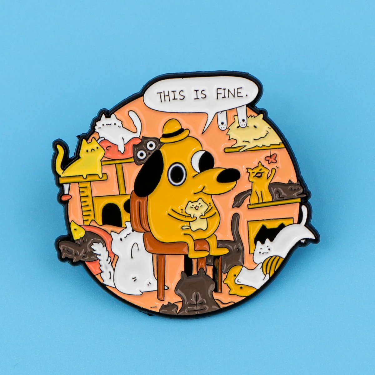 Lustige Emaille-Anstecknadel für Hunde, das ist fein, Brosche, Kiefern, Katze, Anstecknadeln, Abzeichen auf Rucksack, Kleidung, Accessoires, Tierschmuck, Freunde, Geschenke – Detail 3