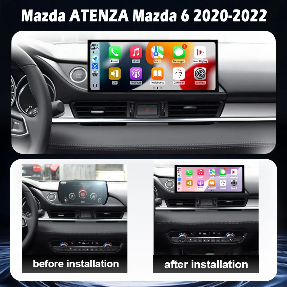 12.3' Car Radio for Mazda ATENZA Mazda 6 2020-2022 Android 16 Multimedia Video Player with Carplay Android Auto Navigation GPS W