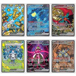 Anime Pokemon Acrylic Card Roaring Moon Iron Crown Eevee Raging Bolt Dragapult Iron Hands Diy Acrylic Game Cards Toys Gift