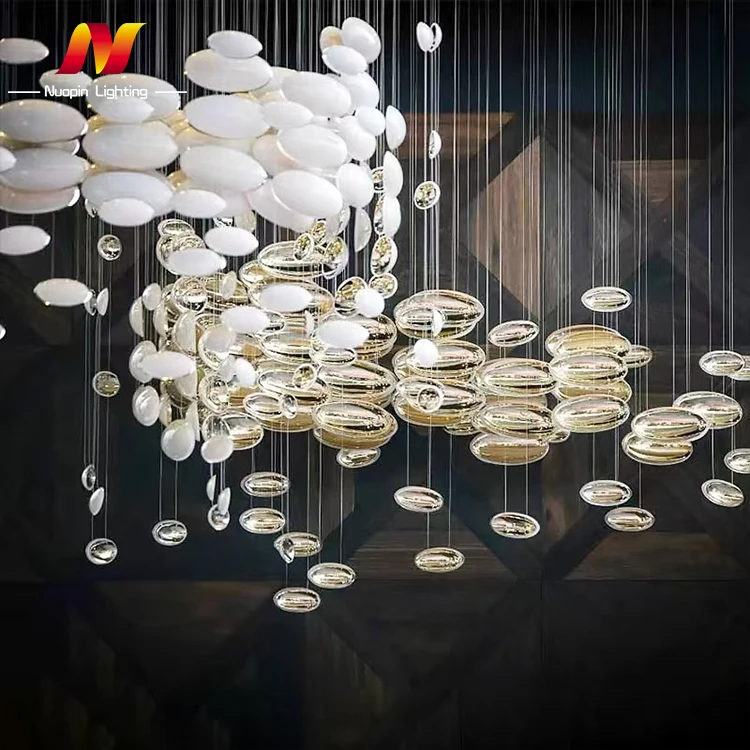 Contemporary Design Lightweight Indoor Decoration Lighting Dining Room Lamp Lighting Glass Ball Fixtures Led Chandelier