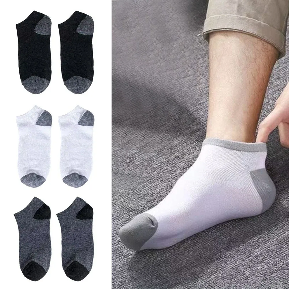 

Новые однотонные носки до щиколотки, дышащие спортивные носки с защитой от запаха, впитывающие пот носки для отдыха с низким вырезом, унисекс