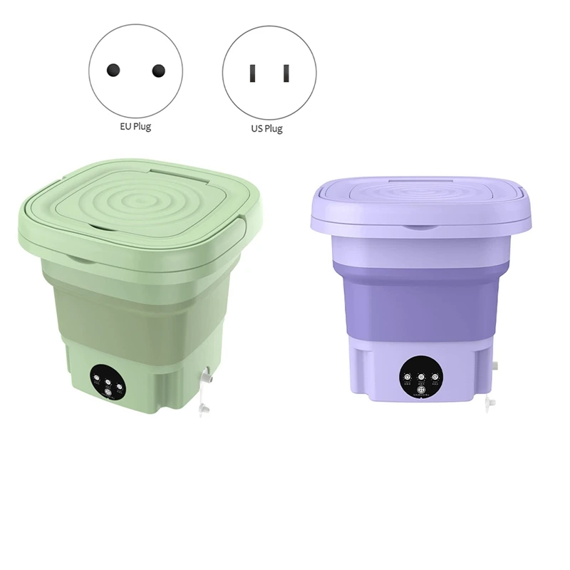 1 Piece Portable Washing Machine Sterilization Drying Washing Machine For Clothes US Plug Purple