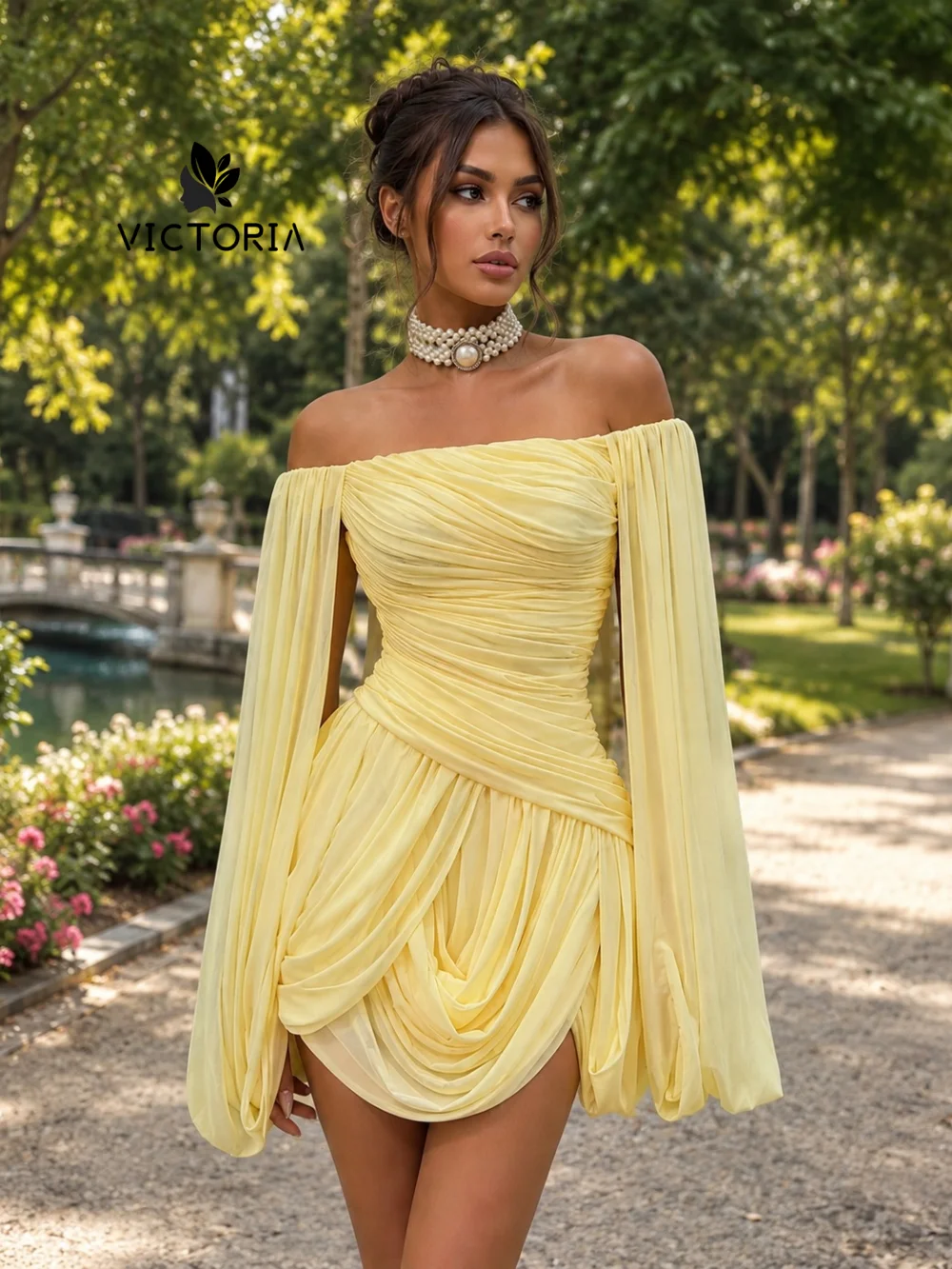 Yellow Mini Cocktail Dresses Beading Long Sleeves Mini Party Dress Elegant Sexy Evening Gowns Customized Formal Dresses