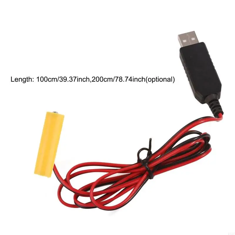 Kabel USB 5V 2A do 3V 1A Imitator Baterii Eliminator Baterii Linia Zastępuje 2x 1.5V LR6 AA Baterie do Zabawek Pilotów — zdjęcie produktu 6