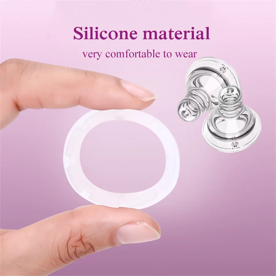 2PCS Reusable Foreskin Correction Cock Ring Delay Ejaculation Extender Daily/Night Glans Ring Sex Toys For Men Sex Products