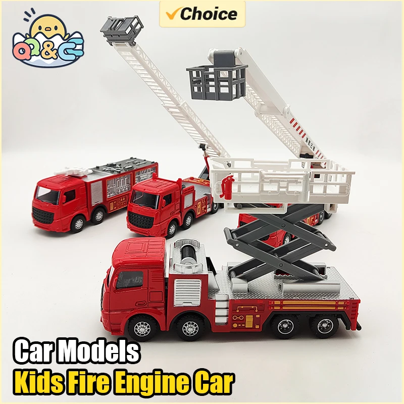 Mini coche con motor de bomberos extraíble, juguetes, juego de construcción, camiones, combate, emergencia, vehículos de ingeniería inercial, juguete para niños, regalos