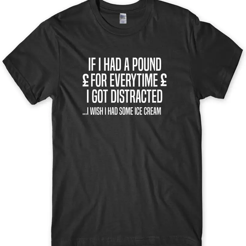 Мужская забавная футболка унисекс «Если бы я в порядке очереди, я отвлекаюсь»