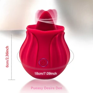 Hot Sale Rose Lidah Menjilati Oral Mengisap Vibrator untuk Wanita Stimulator Klitoris Masturbasi Wanita Pengisap Menjilat Mainan Seks untuk Wanita 8 mainan seks penjualan terbaik rose - №