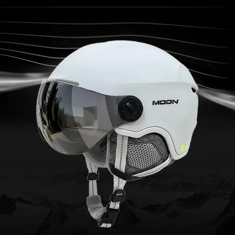 نظارات التزلج الاحترافية MOON خوذة التزلج المتكاملة للرجال والنساء الشتاء على الجليد والتزلج على جبال الألب خوذة دافئة قابلة للتنفس
