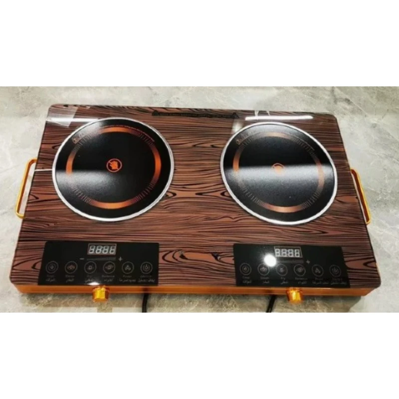 Household Double-head Electric Ceramic Cooker, Double-stove Desktop High-power, Light-wave Double-head Induction Cooker