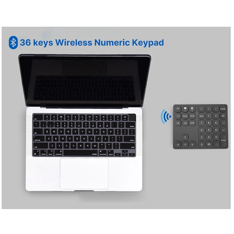 Keyboard Mini Bluetooth tanpa kabel, papan ketik Bluetooth ponsel Tablet Android Apple hitam tahan lama