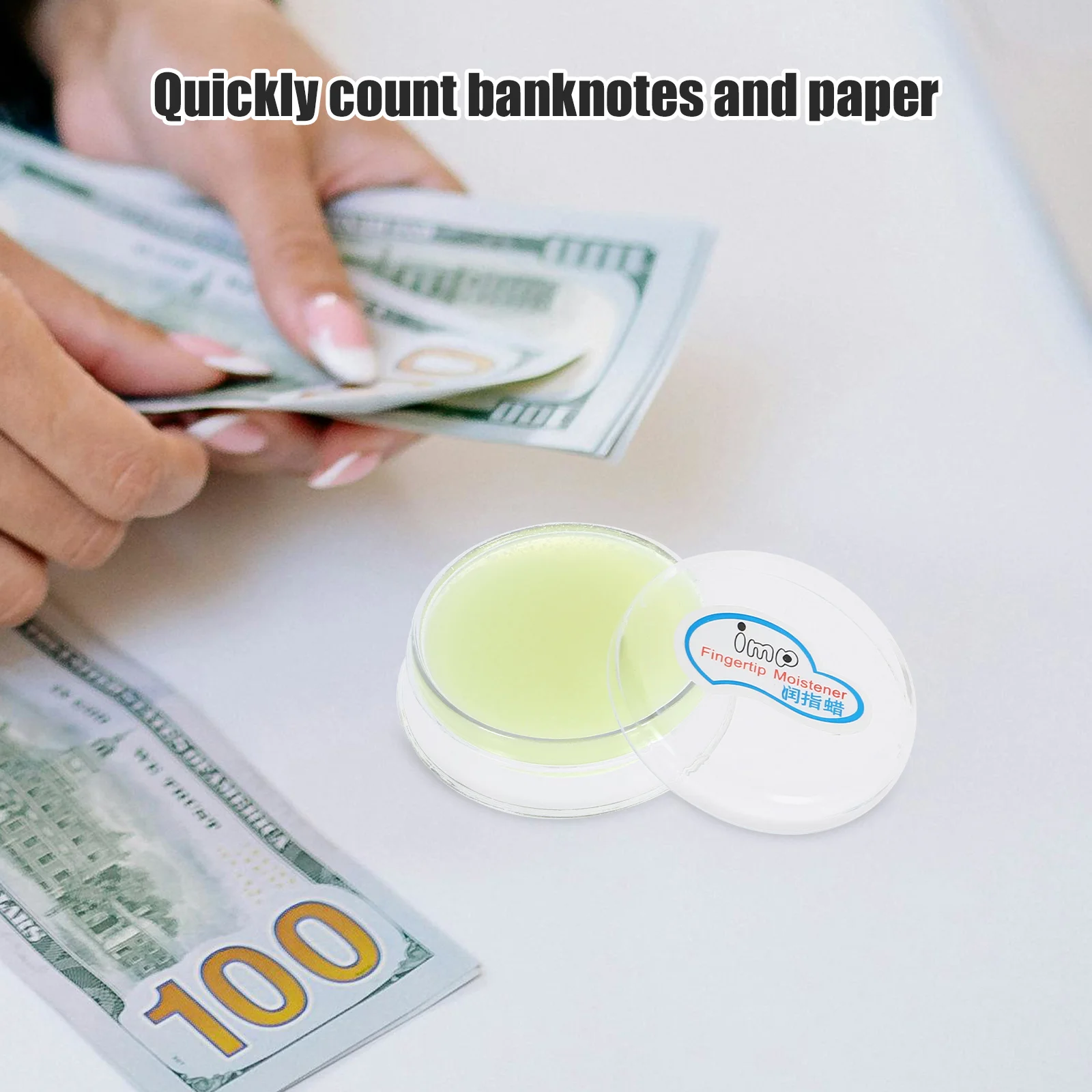 2 Pcs Examen De Adn Bank Accessory Counting Money Accessories Banknotes Fingertip Moistener Wax