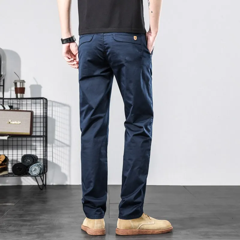 High-end Multi-color, Men's Loose Small Straight Quick-drying Pants Casual Pants Fashion Versatile Light Business Men's Trousers