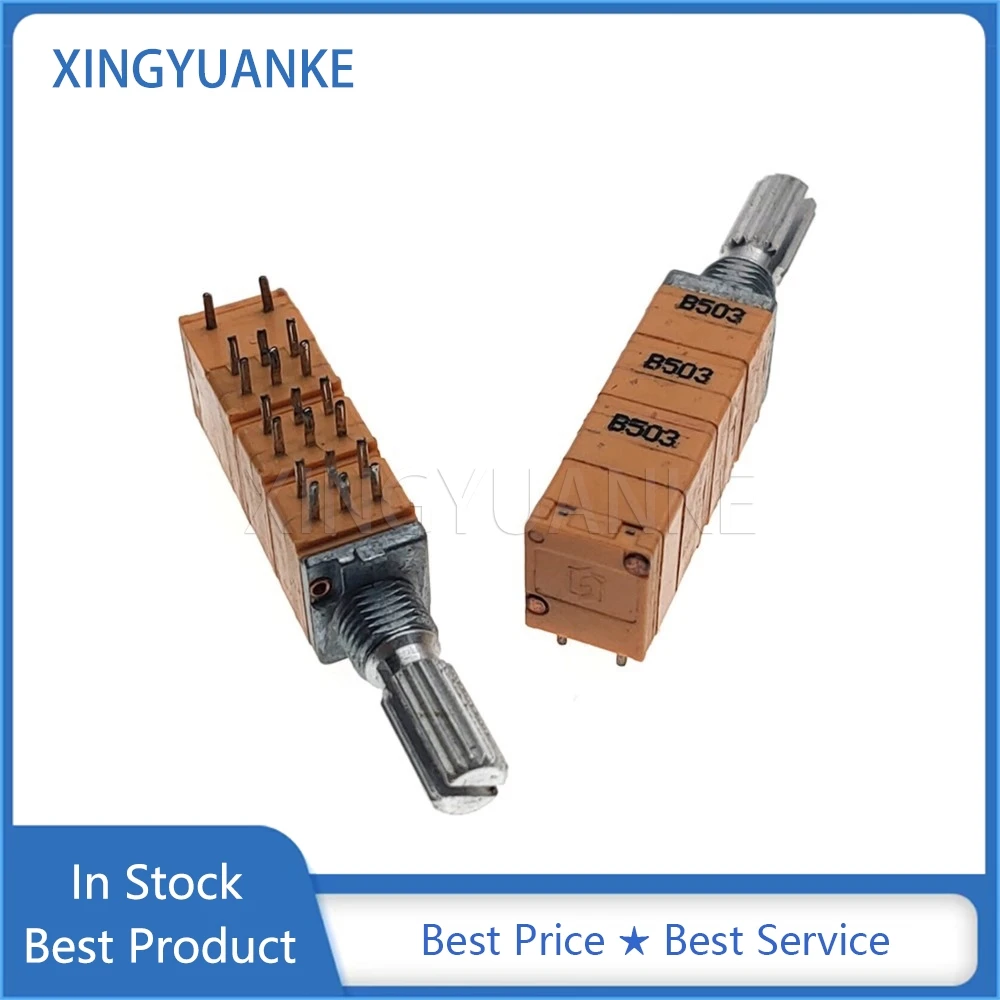 

1PCS RK097 6-Link 20Pin B50K B503 Precision Adjustable Volume Potentiometer Multi Link 6 Channel Flower Shaft Length 18MM