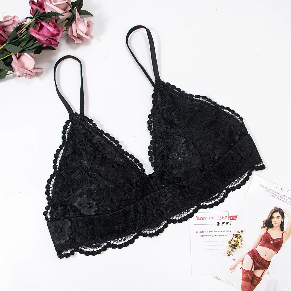 Varsbaby Spitzen-BH-Sets für Damen, nicht gepolsterter BH, Höschen, Strumpfhalter, Strümpfe, Sommerunterwäsche, Dessous, sexy – Detail 11