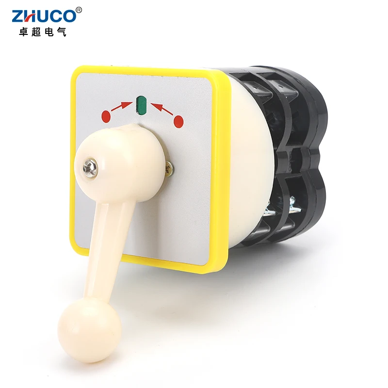 

ZHUCO LW5D-16/B0331.2 Reset 16A 3Position 2Pole Momentary Rotary Changeover Cam Switch Panel Mounted For Electrician Using Tools