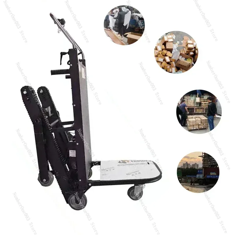 Electric Stair Climbing Car Crawler-Type, Up and Down Stair Climber, Vehicle Trolley, Flat Truck Staircase Tool, 300kg, 1200W