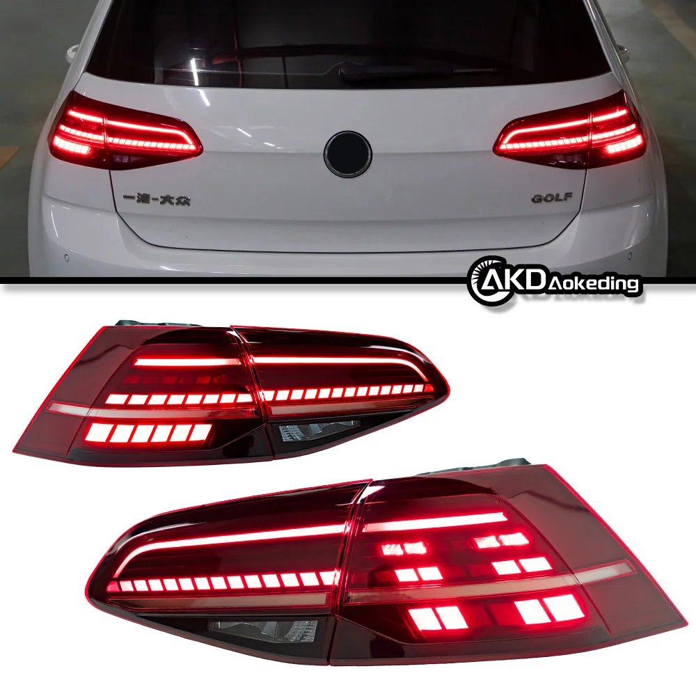 AKD Car Styling Tail Lamp for VW Golf 7 LED Tail Light 2013-2019 Golf 7.5 MK7 Rear Stop DRL Animation Brake Auto Accessories