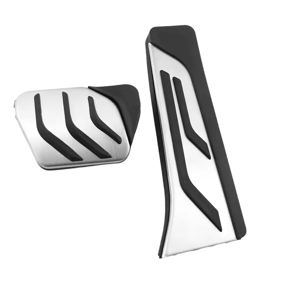 Compatible 1 Set No Drill Stainless Steel Gas Brake Pedal Covers for G20 G21 G28 3 Series G30 G31 G38 5 Series