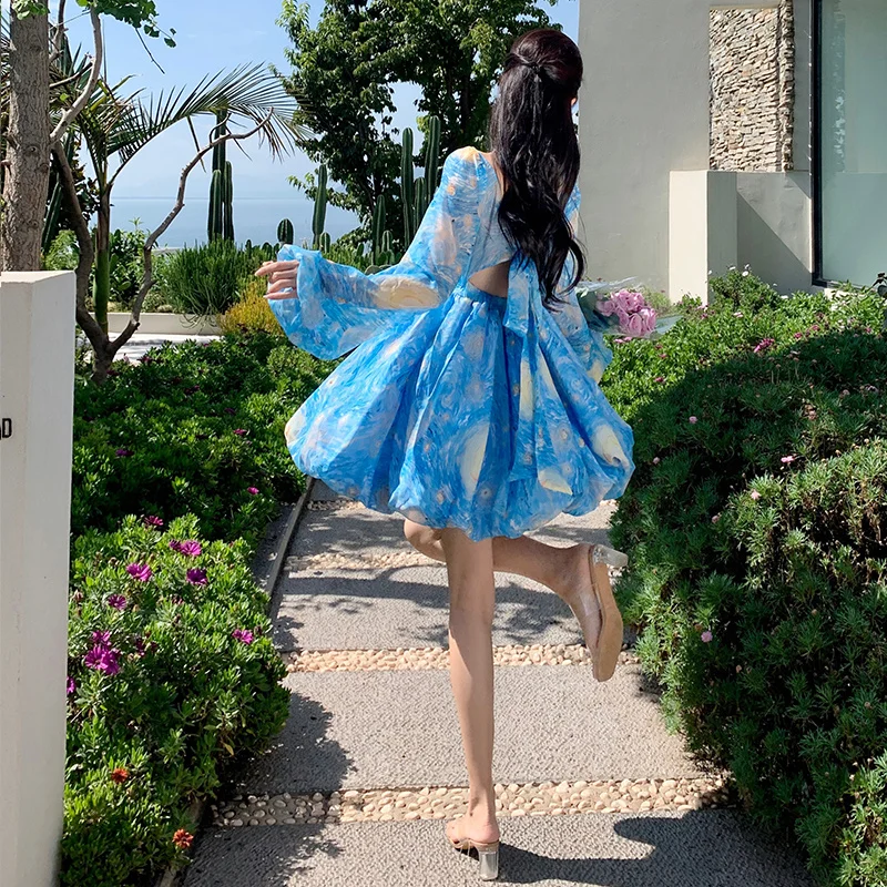 blue van gogh dress Women's Van Gogh Style Sleeveless Dress – chicific