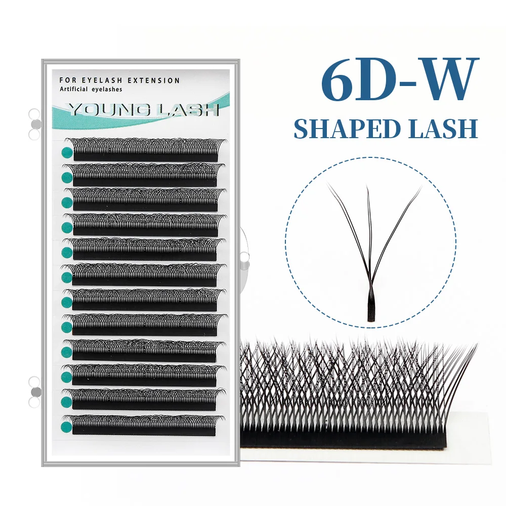 YOUNG LASH 3D4D5D6D8D W Shape Eyelashes Extensions YY Shape Lashes Mink Soft Easy Faning Lashes Premade Volume Free Shipping